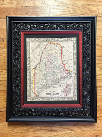 19th Edition: 1864 Maine Map Raffle Ticket