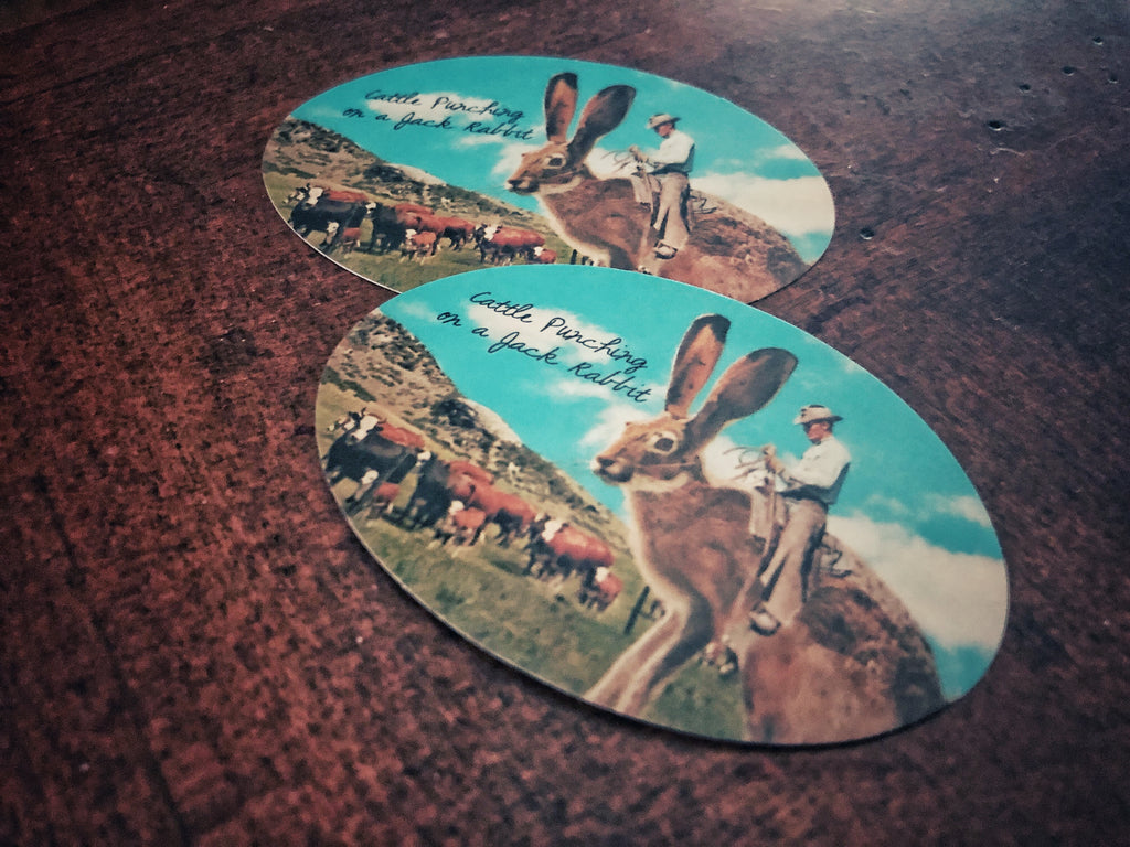 19th Edition: Shawshank Redemption: Cattle Punching on a Jack Rabbit sticker