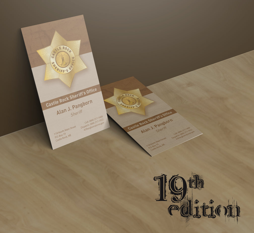 19th Edition: Constant Contacts: Sheriff Pangborn Business Card Bookmark