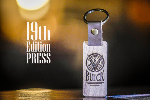 19th Edition: From a Buick 8 Wood/Leather Keychain