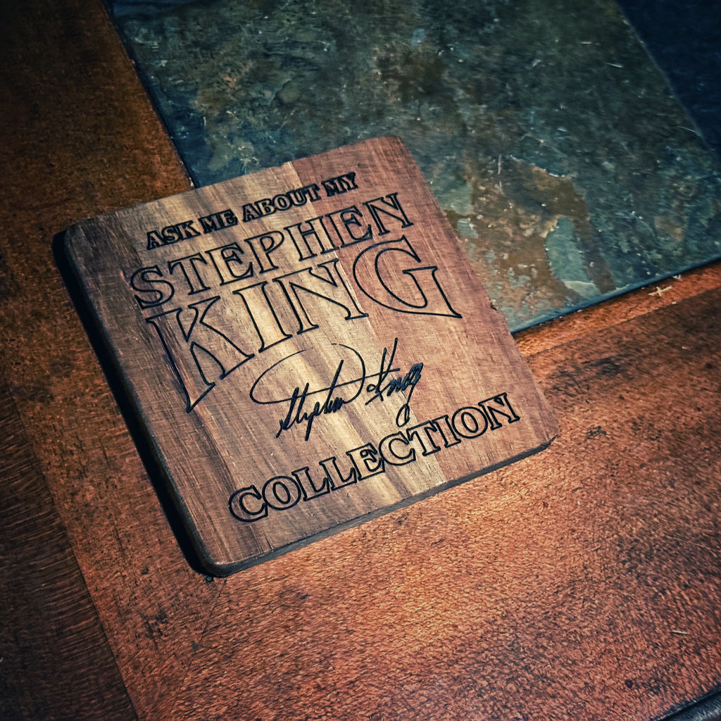19th Edition: Ask me About My Stephen King Collection Mini Wood Canvas