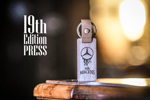 19th Edition: Mr. Mercedes Wood/Leather Keychain